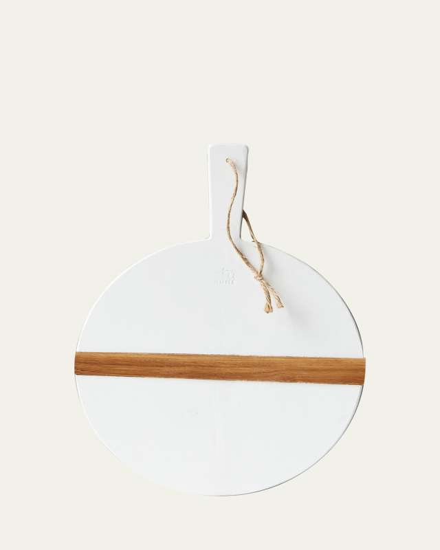 White Round Mod Small Charcuterie Board, 15"